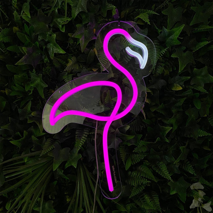 Stock Flamingo Neon Sign - Neon Filter