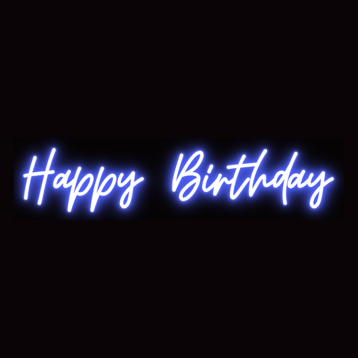 Stock Happy Birthday Neon Sign - Neon Filter