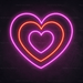 Stock Hearts Neon Sign - Neon Filter