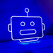 Stock Robot Head Neon Sign - Neon Filter