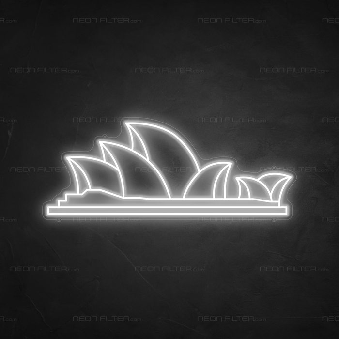 Stock Sydney Opera House Neon Sign - Neon Filter