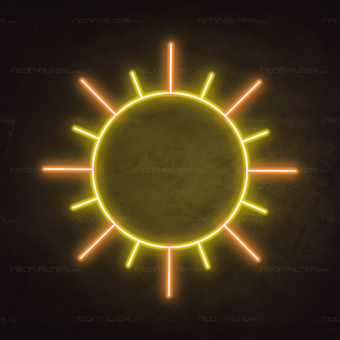 Sun Neon Sign - Neon Filter