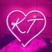 Sweet Heart with Initials - Semi Customisable Neon Sign - Neon Filter