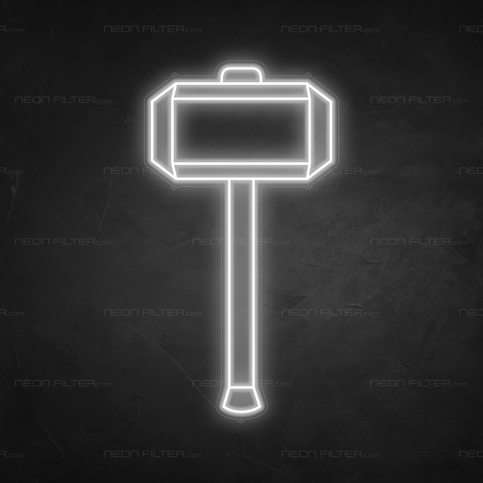 Thor's Hammer Neon Sign - Neon Filter