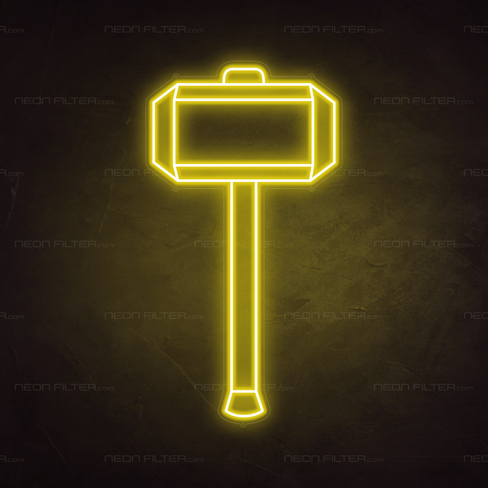 Thor's Hammer Neon Sign - Neon Filter