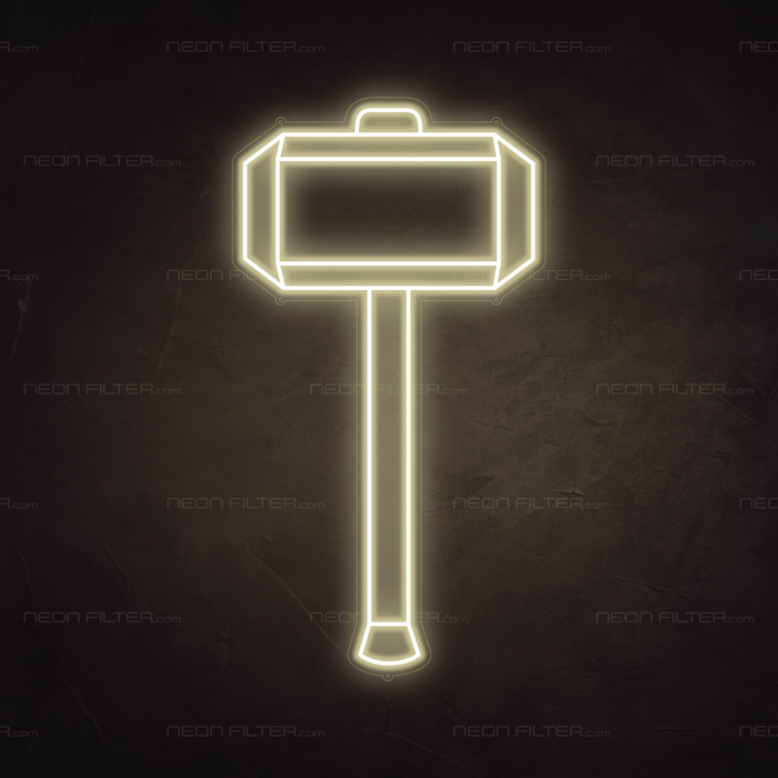 Thor's Hammer Neon Sign - Neon Filter