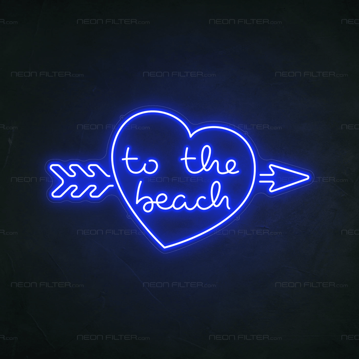 To The Beach Neon Sign - Neon Filter