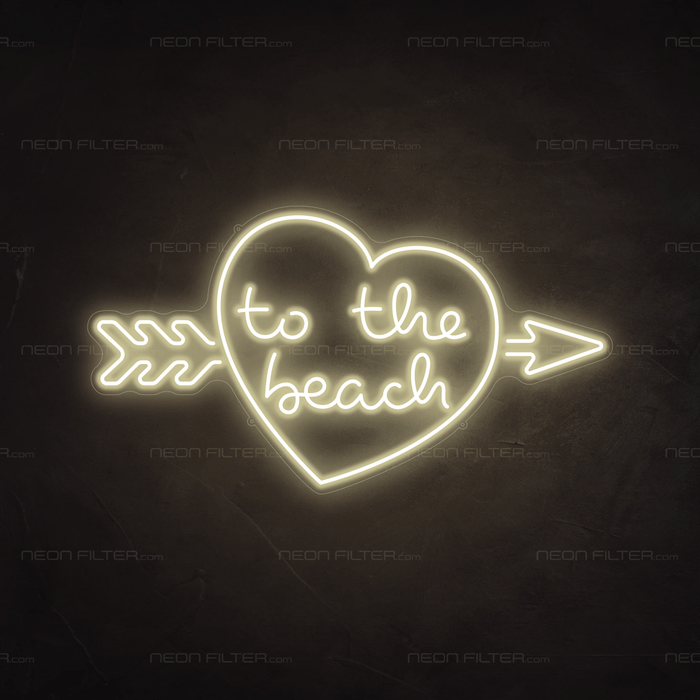 To The Beach Neon Sign - Neon Filter