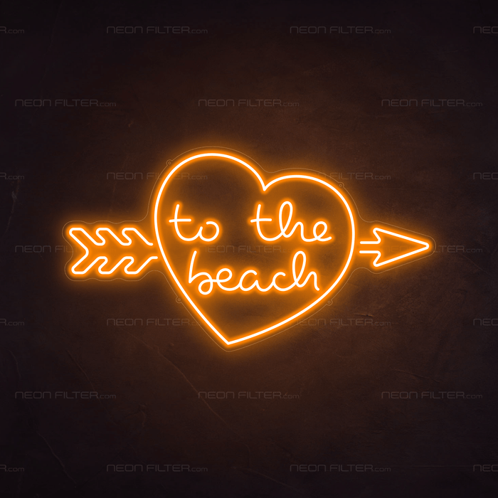 To The Beach Neon Sign - Neon Filter