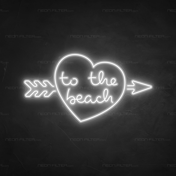 To The Beach Neon Sign - Neon Filter