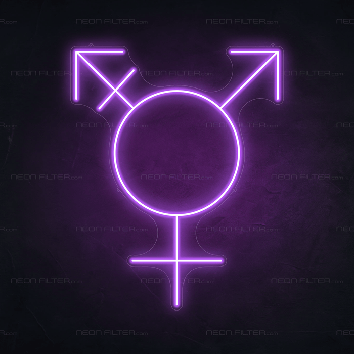 Transgender Symbol Neon Sign - Neon Filter