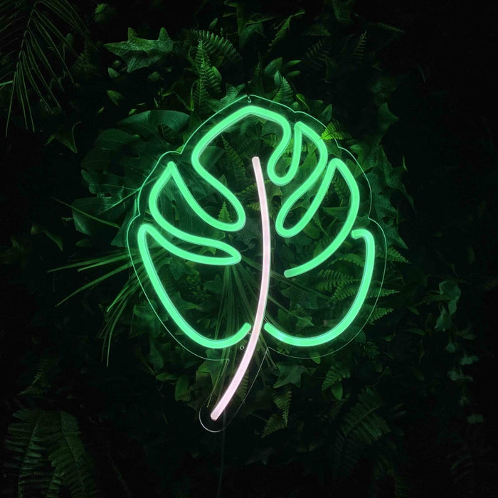 Tropical Monstera Leaf Neon Sign - Neon Filter