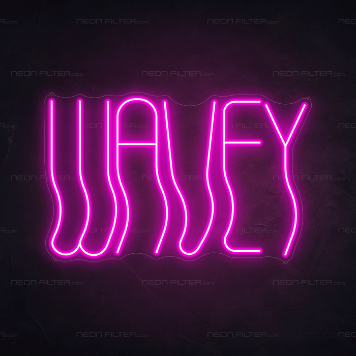 Wavey Neon Sign - Neon Filter