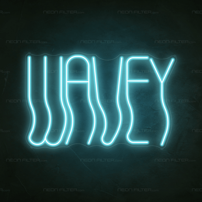 Wavey Neon Sign - Neon Filter