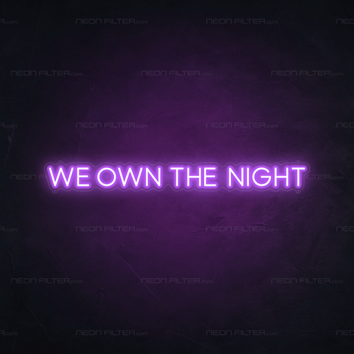 We Own The Night Neon Sign - Neon Filter