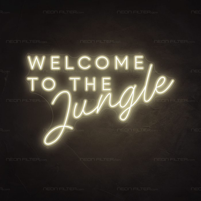 Welcome To The Jungle Neon Sign - Neon Filter