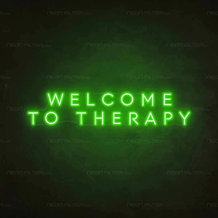 Welcome To Therapy Neon Sign - Neon Filter