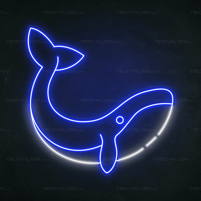 Whale Neon Sign - Neon Filter