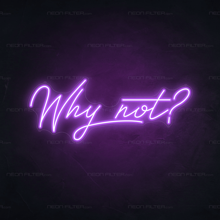 Why Not? Neon Sign - Neon Filter