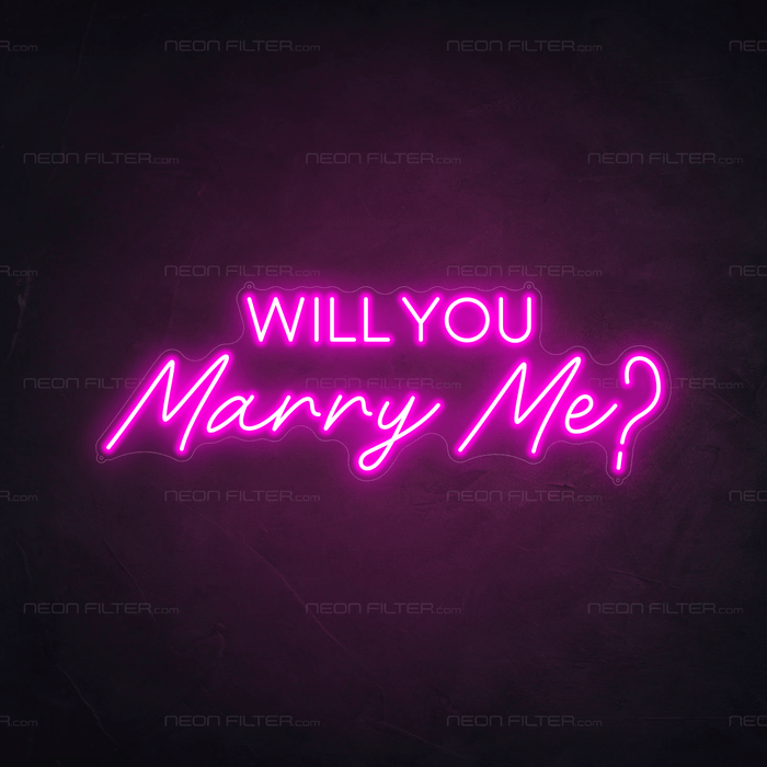 Will You Marry Me? Neon Sign - Neon Filter