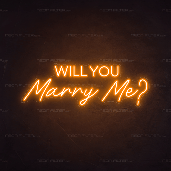 Will You Marry Me? Neon Sign - Neon Filter