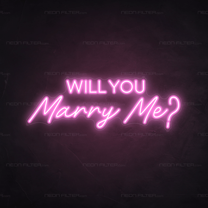 Will You Marry Me? Neon Sign - Neon Filter