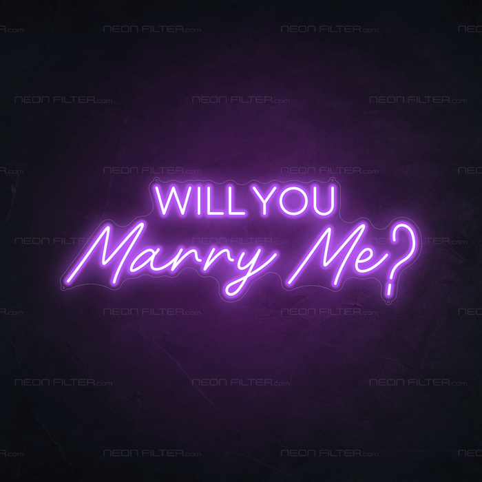 Will You Marry Me? Neon Sign - Neon Filter