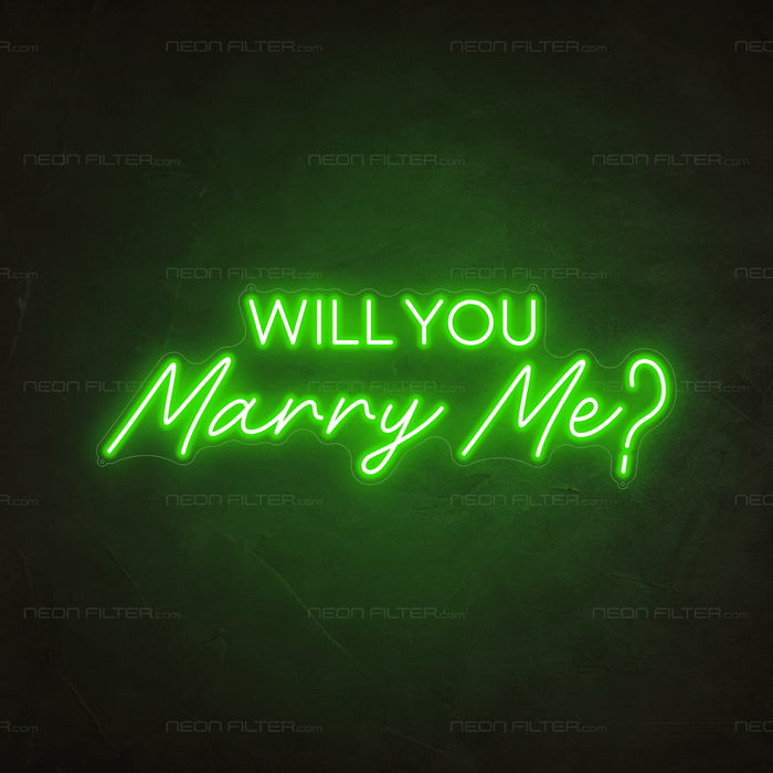 Will You Marry Me? Neon Sign - Neon Filter