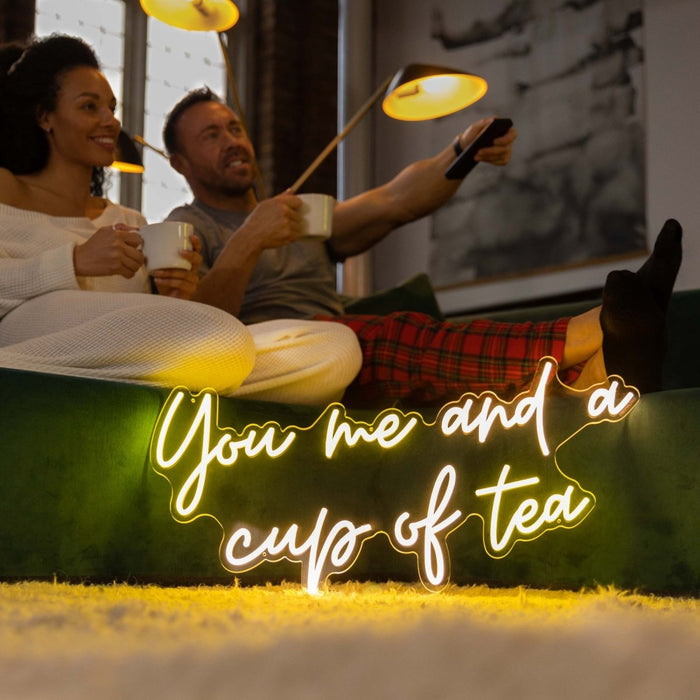 You, Me & A Cup Of Tea Neon Sign - Neon Filter