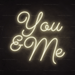 You & Me Neon Sign - Neon Filter