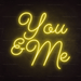 You & Me Neon Sign - Neon Filter