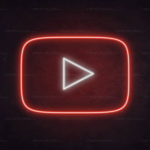 Youtube Button Neon Sign - Neon Filter