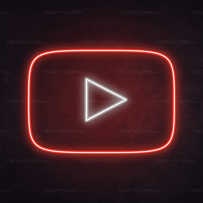 Youtube Button Neon Sign - Neon Filter