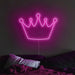 Crown Neon Sign in Love Potion Pink
