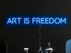 Blue Art is freedom Neon Sign