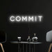 Commit Neon Sign in Snow White