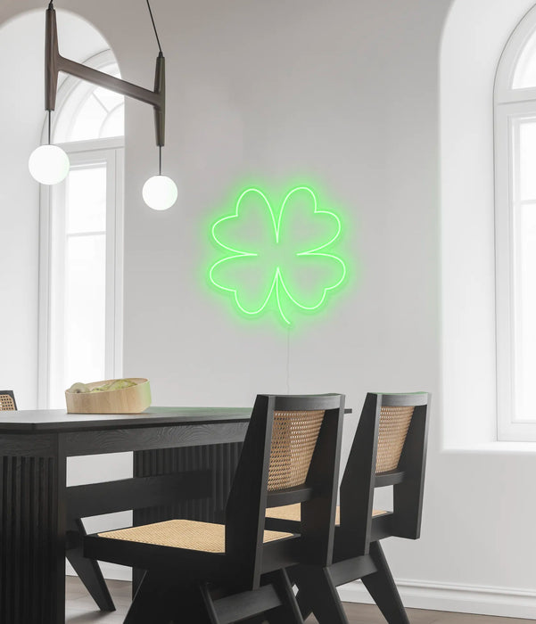 Stock Four Leaf Clover Neon Sign