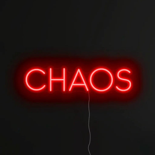 Chaos Neon Sign in Hot Mama Red