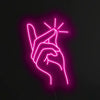 Clicking Finger Neon Sign in Love Potion Pink