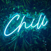Chill Neon Sign in Glacier Blue