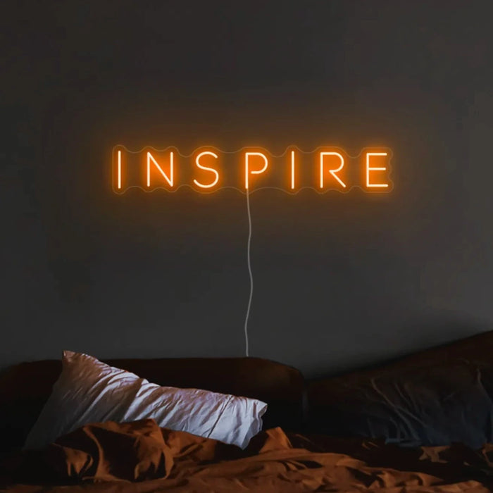 Inspire LED Neon Sign in Sunset Orange
