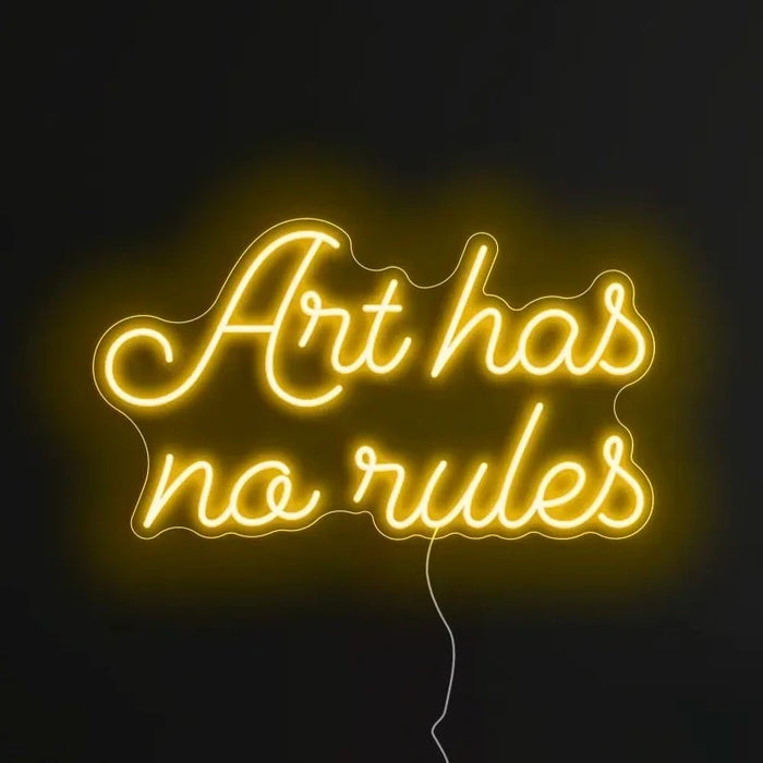 Art has no rules Neon Sign