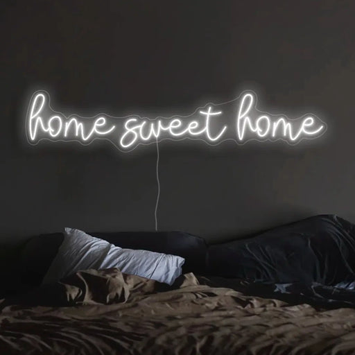 Home Sweet Home LED Neon Sign in Snow white
