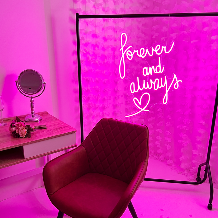 Forever and Always Neon Light in Love Potion Pink