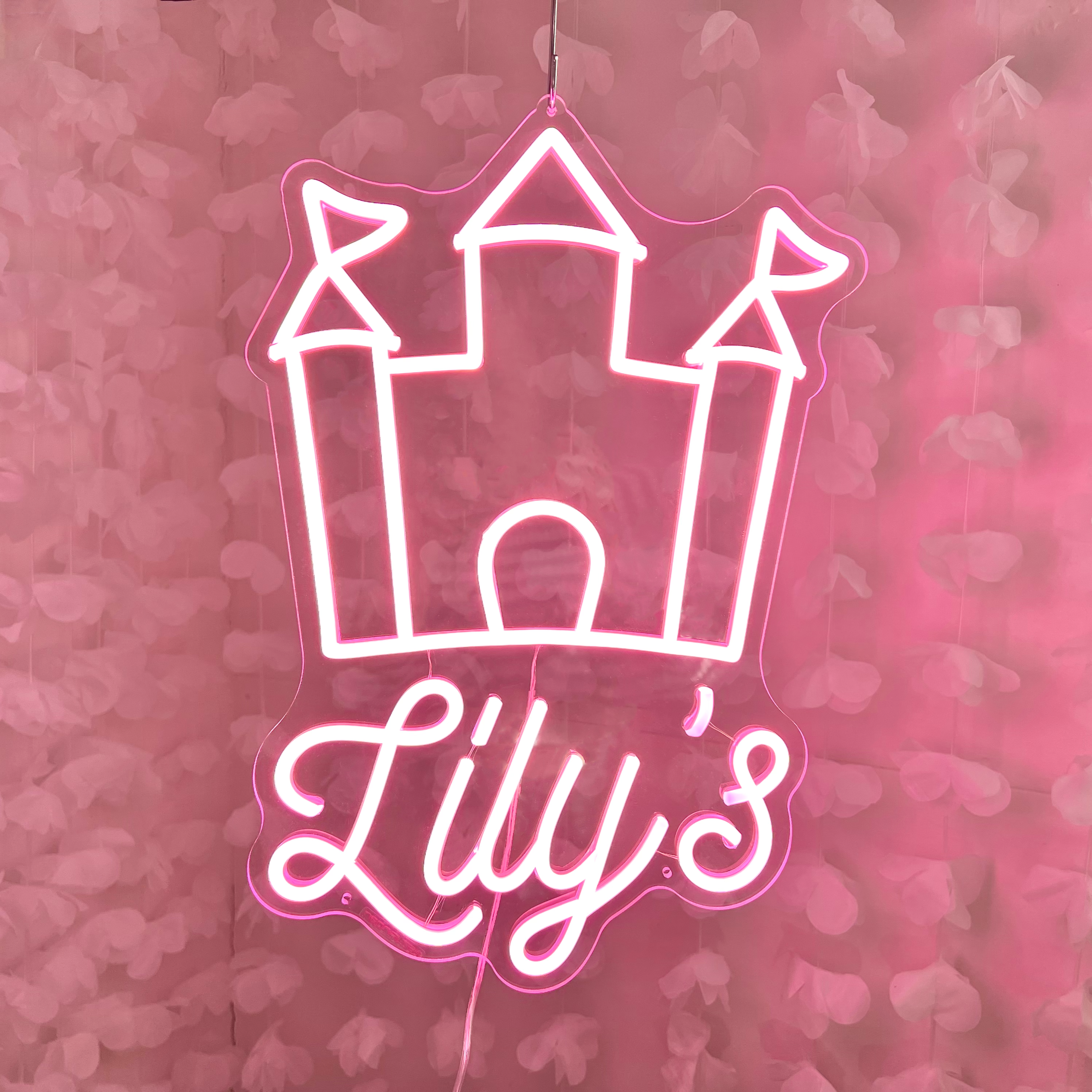 Name and Castle - Semi Customisable Neon sign