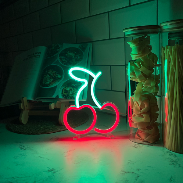 Cherry neon best sale wall light