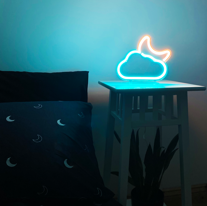 Mini Cloud & Moon Neon Sign