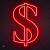 Dollar Neon Sign hot mama red