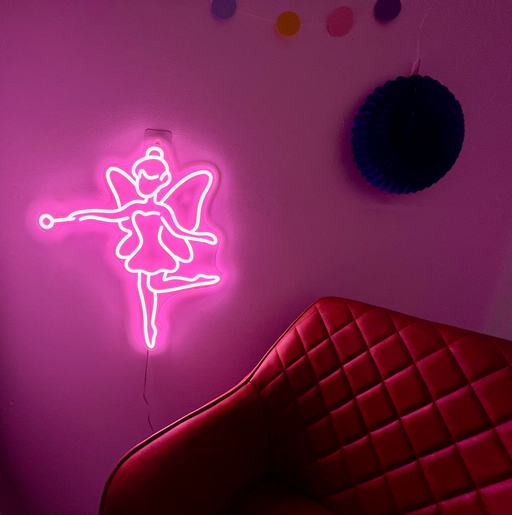 Fairy LED Neon Sign in Pastel Pink