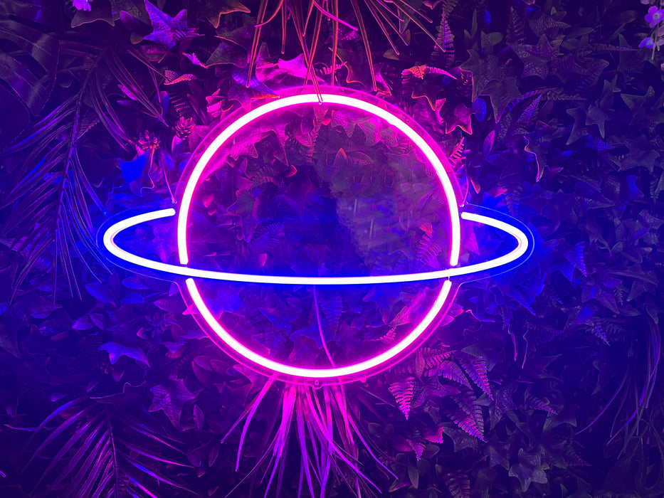 Stock Planet Neon Sign